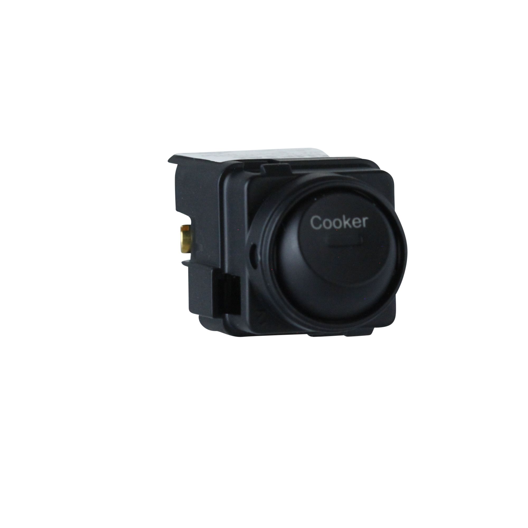 Clipsal Saturn Series Switch Mechanism Assembly 32A, 250V Marked Cooker Zen Black - 60R32COOK-ZB